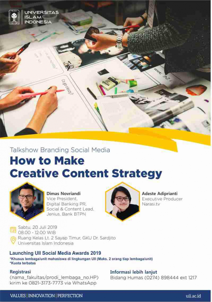 Talkshow Branding Sosial Media : How to Make Creative Content Strategy