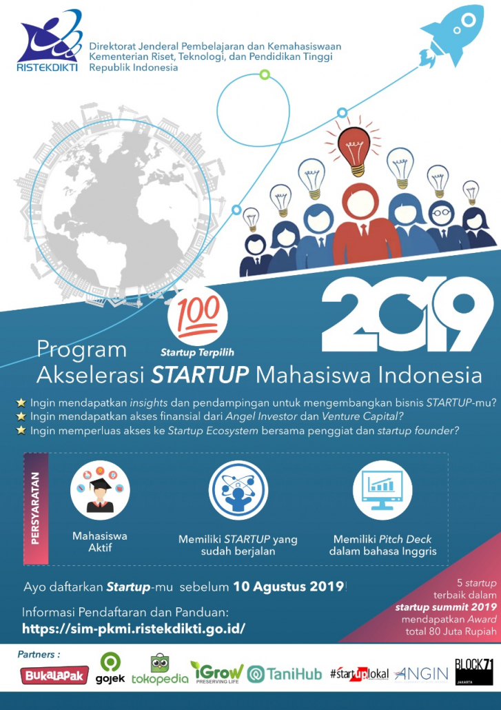 Program Akselerasi Startup Mahasiswa Indonesia 2019