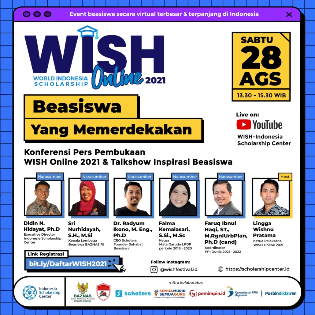 Konferensi Pers WISH Online 2021 & Talkshow Inspirasi Beasiswa
